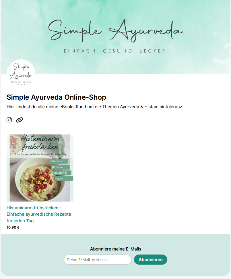 Online-Shop Simple Ayurveda